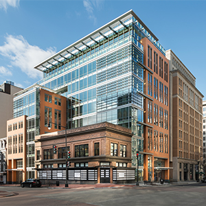 Exterior corner view of the 1000 F Street Building