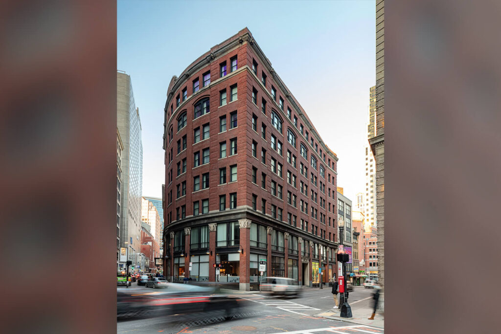 110 Chauncy Street Building Exterior with people walking on the street